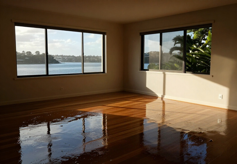 Flooded medical office near Royal North Shore Hospital before restoration